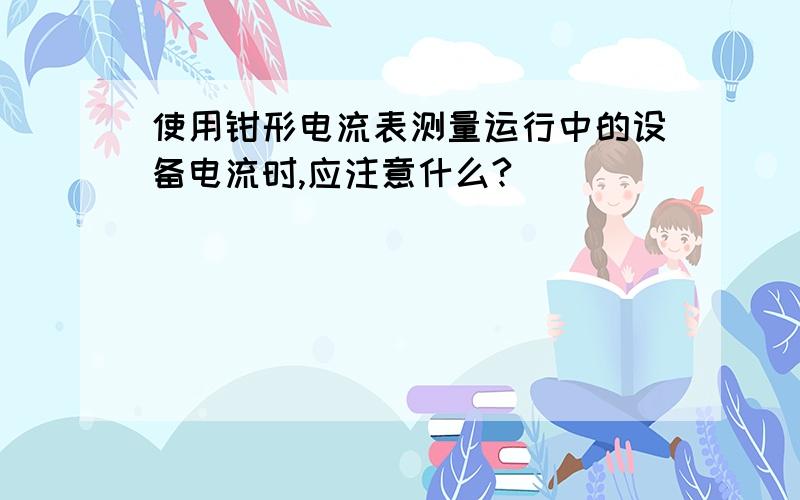 使用钳形电流表测量运行中的设备电流时,应注意什么?