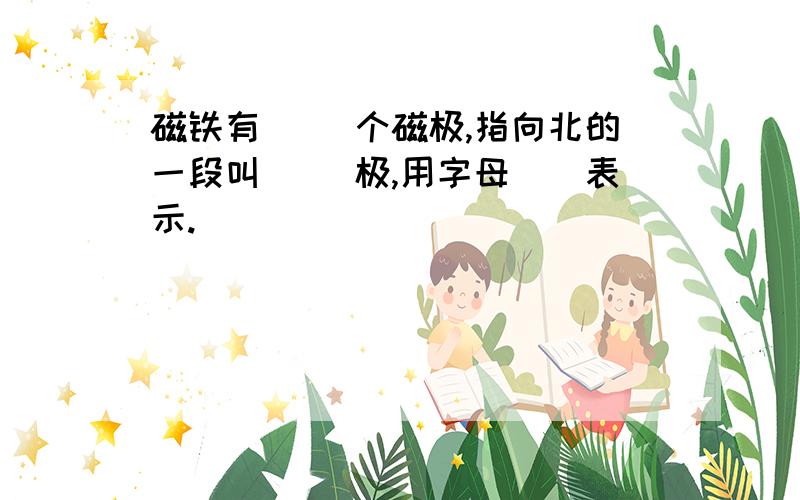 磁铁有（ ）个磁极,指向北的一段叫（ ）极,用字母（）表示.