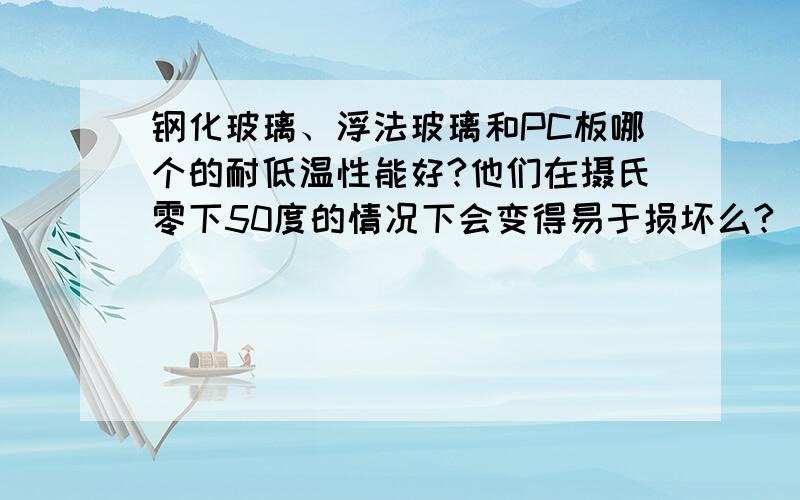 钢化玻璃、浮法玻璃和PC板哪个的耐低温性能好?他们在摄氏零下50度的情况下会变得易于损坏么?