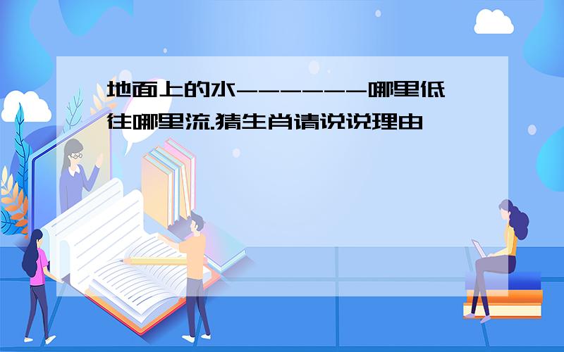 地面上的水------哪里低往哪里流.猜生肖请说说理由