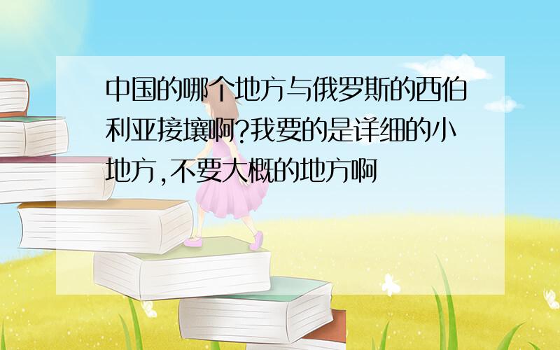 中国的哪个地方与俄罗斯的西伯利亚接壤啊?我要的是详细的小地方,不要大概的地方啊