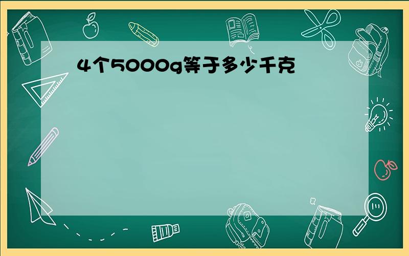 4个5000g等于多少千克