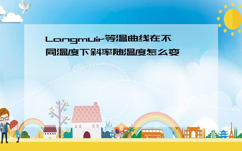 Langmuir等温曲线在不同温度下斜率随温度怎么变