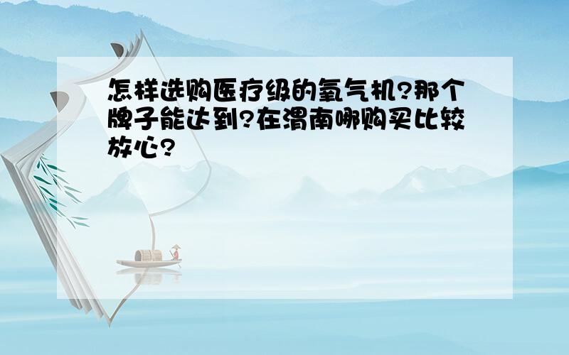 怎样选购医疗级的氧气机?那个牌子能达到?在渭南哪购买比较放心?