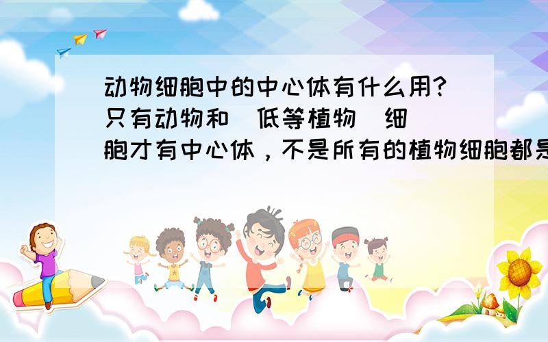 动物细胞中的中心体有什么用?只有动物和  低等植物  细胞才有中心体，不是所有的植物细胞都是有丝分裂吗