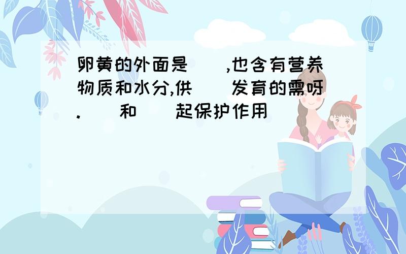 卵黄的外面是（）,也含有营养物质和水分,供（）发育的需呀.（）和（）起保护作用