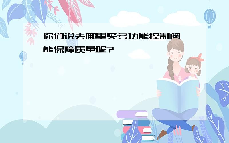 你们说去哪里买多功能控制阀,能保障质量呢?