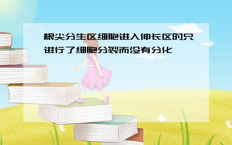 根尖分生区细胞进入伸长区时只进行了细胞分裂而没有分化