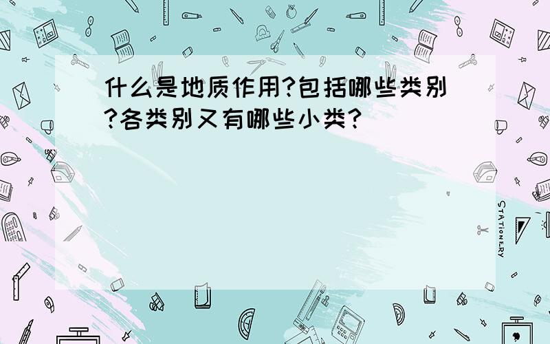 什么是地质作用?包括哪些类别?各类别又有哪些小类?