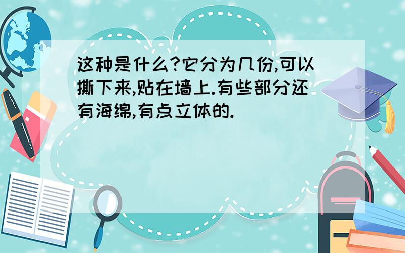 这种是什么?它分为几份,可以撕下来,贴在墙上.有些部分还有海绵,有点立体的.