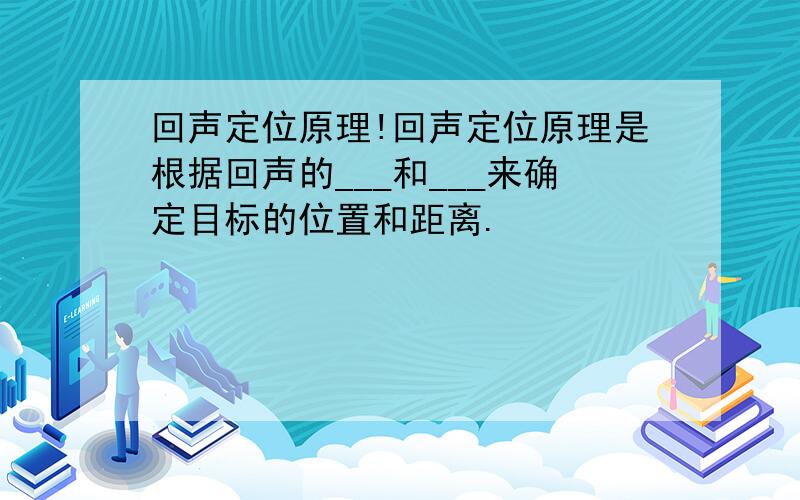 回声定位原理!回声定位原理是根据回声的___和___来确定目标的位置和距离.