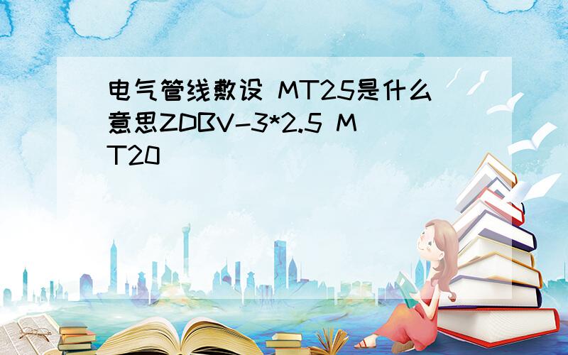 电气管线敷设 MT25是什么意思ZDBV-3*2.5 MT20