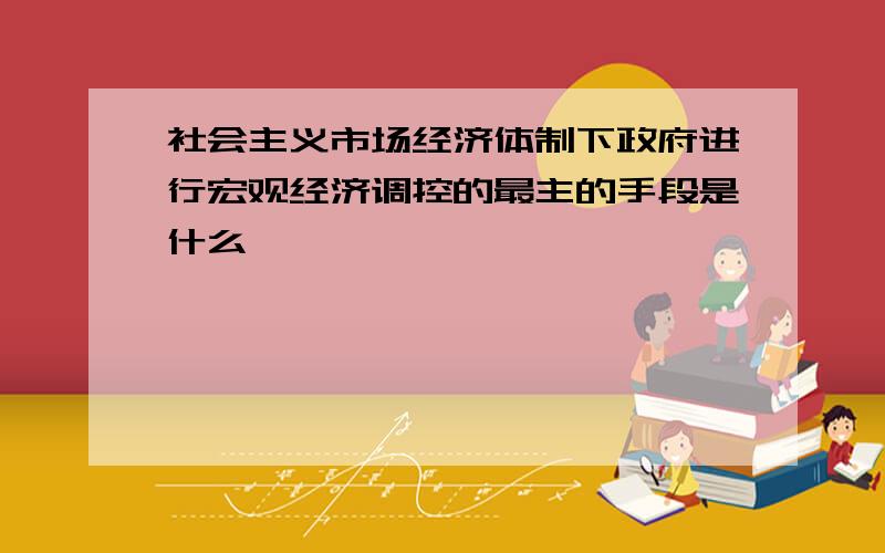 社会主义市场经济体制下政府进行宏观经济调控的最主的手段是什么