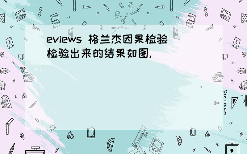 eviews 格兰杰因果检验检验出来的结果如图,