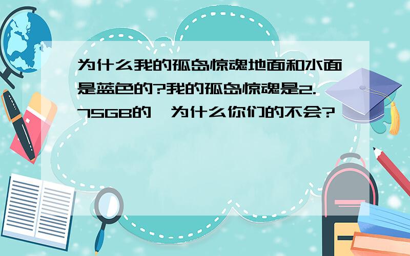 为什么我的孤岛惊魂地面和水面是蓝色的?我的孤岛惊魂是2.75GB的,为什么你们的不会?