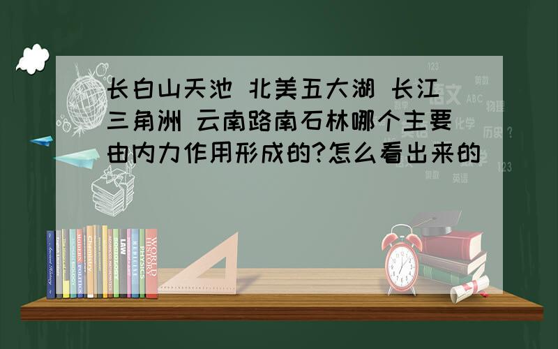 长白山天池 北美五大湖 长江三角洲 云南路南石林哪个主要由内力作用形成的?怎么看出来的