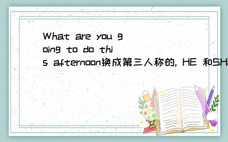 What are you going to do this afternoon换成第三人称的, HE 和SHE的这样问句用will do 和prefer造句啊