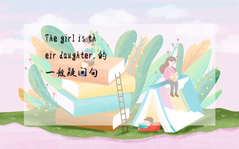 The girl is their daughter.的一般疑问句