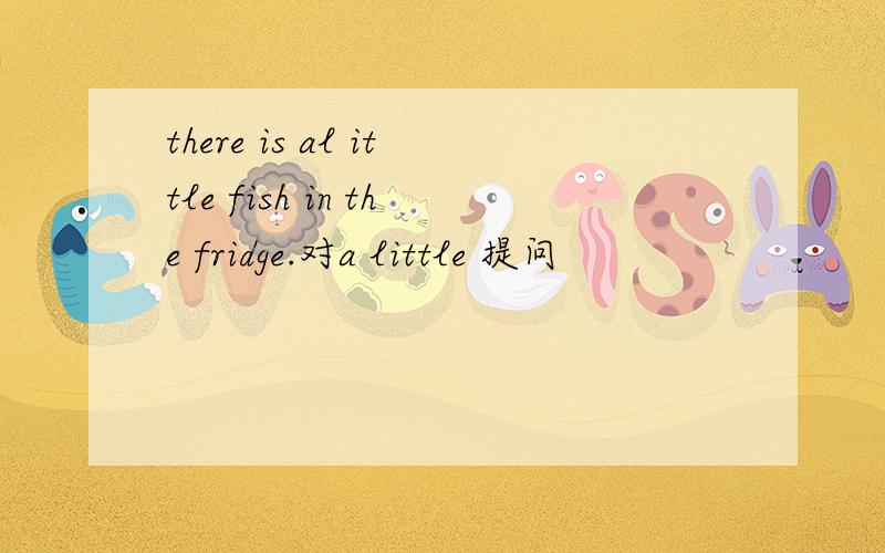 there is al ittle fish in the fridge.对a little 提问