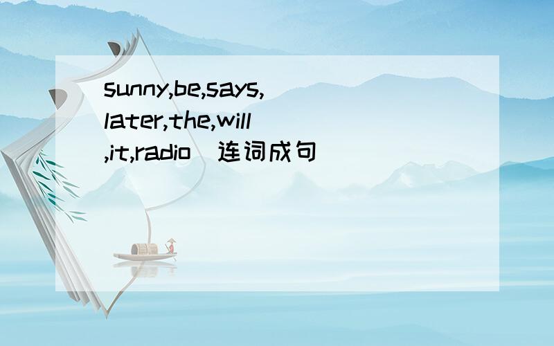 sunny,be,says,later,the,will,it,radio(连词成句)