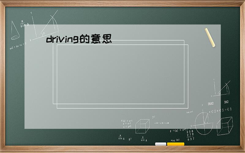 driving的意思