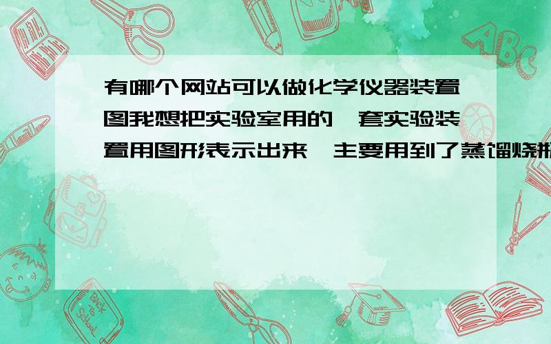 有哪个网站可以做化学仪器装置图我想把实验室用的一套实验装置用图形表示出来,主要用到了蒸馏烧瓶,直管冷凝管,电炉,比色管等仪器,不知道那个网站可以做出这种图来.望各位大神指教~