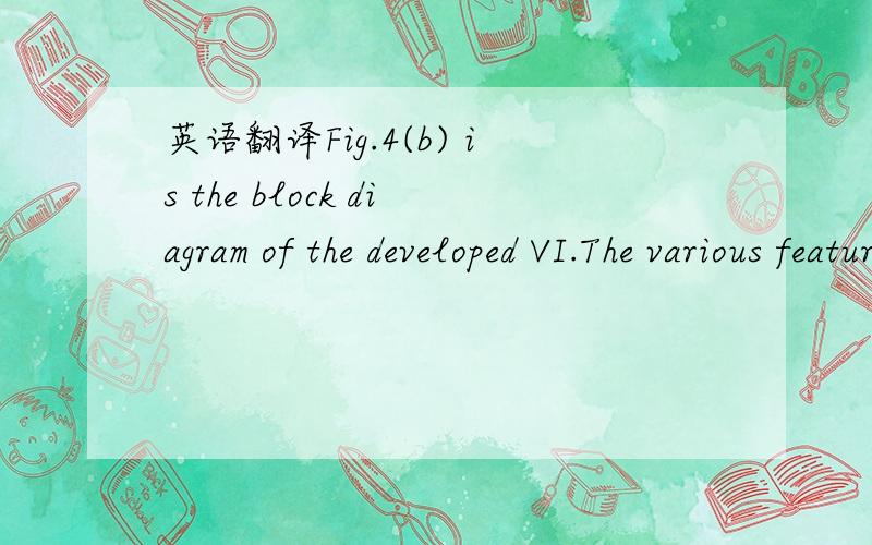 英语翻译Fig.4(b) is the block diagram of the developed VI.The various features are discussed as under:1.The VI starts off with a case structure to decide whether the data to be analysed has been acquired online or any previously acquired data is