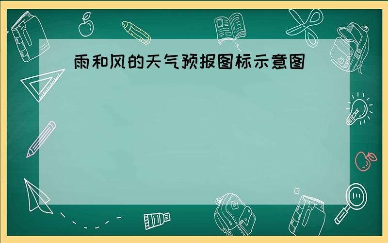 雨和风的天气预报图标示意图