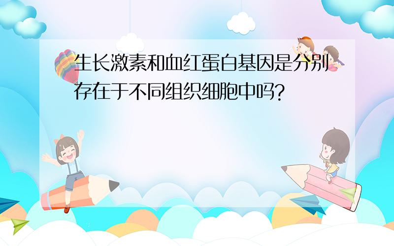 生长激素和血红蛋白基因是分别存在于不同组织细胞中吗?