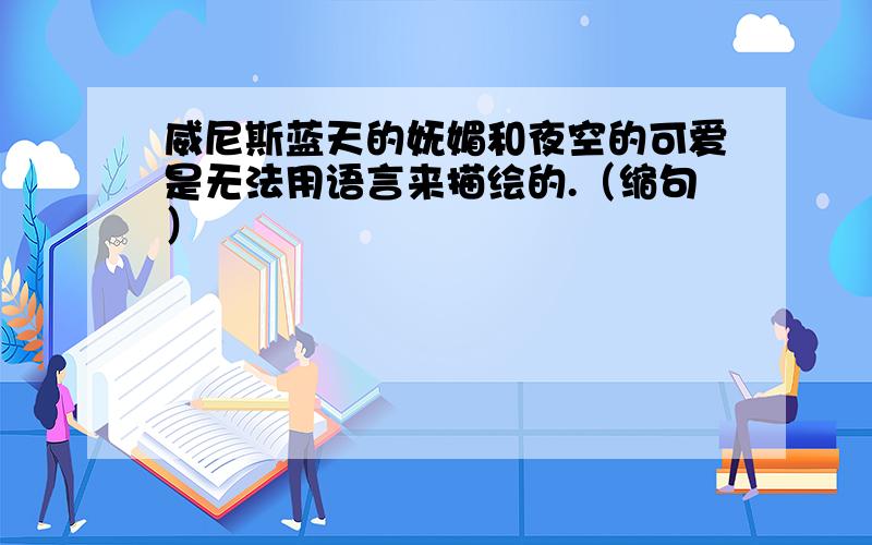 威尼斯蓝天的妩媚和夜空的可爱是无法用语言来描绘的.（缩句）