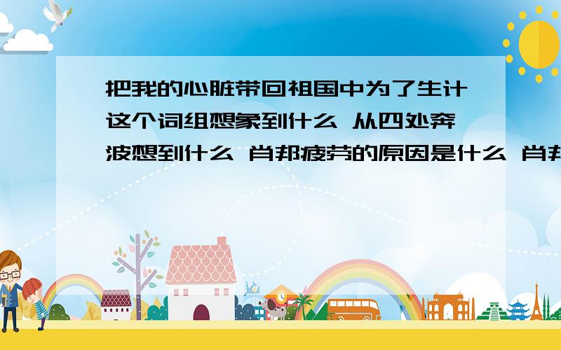 把我的心脏带回祖国中为了生计这个词组想象到什么 从四处奔波想到什么 肖邦疲劳的原因是什么 肖邦忧愤是