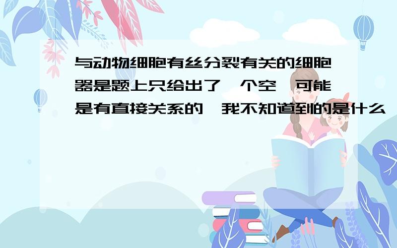 与动物细胞有丝分裂有关的细胞器是题上只给出了一个空,可能是有直接关系的,我不知道到的是什么,