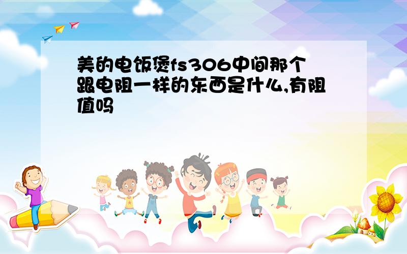 美的电饭煲fs306中间那个跟电阻一样的东西是什么,有阻值吗