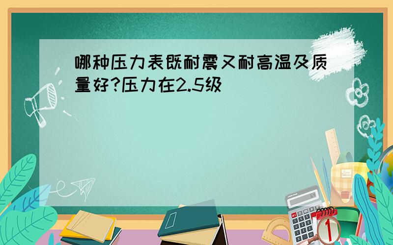 哪种压力表既耐震又耐高温及质量好?压力在2.5级