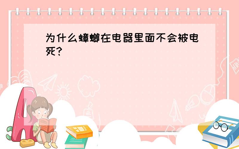 为什么蟑螂在电器里面不会被电死?