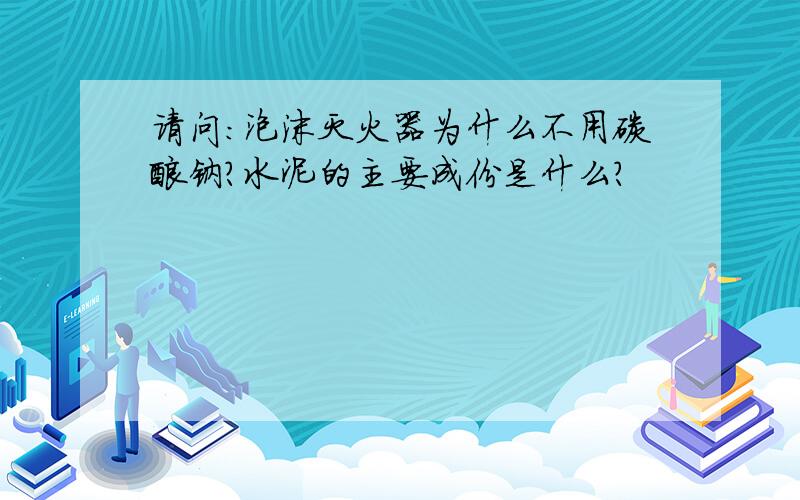 请问:泡沫灭火器为什么不用碳酸钠?水泥的主要成份是什么?