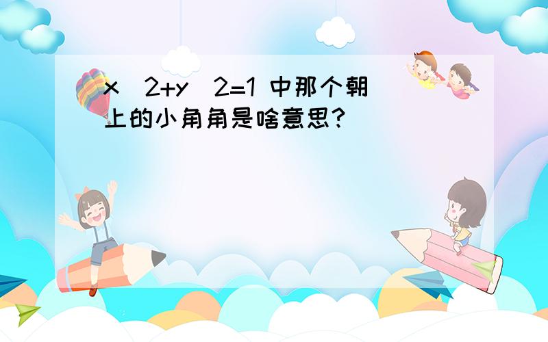 x^2+y^2=1 中那个朝上的小角角是啥意思?