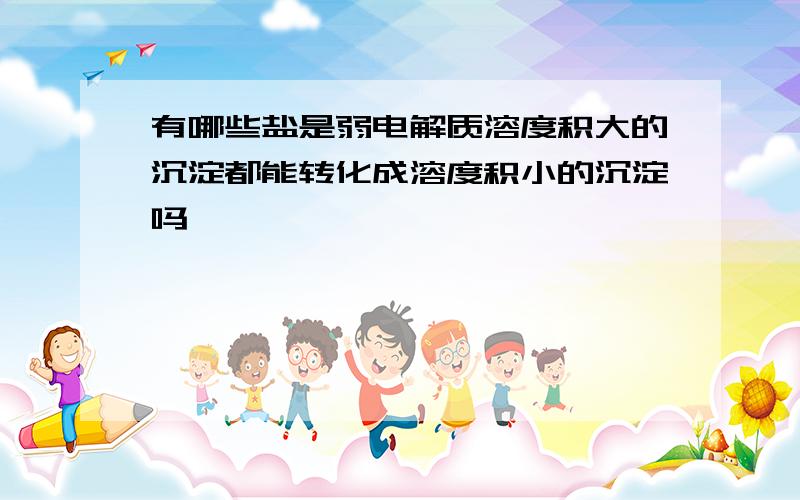 有哪些盐是弱电解质溶度积大的沉淀都能转化成溶度积小的沉淀吗