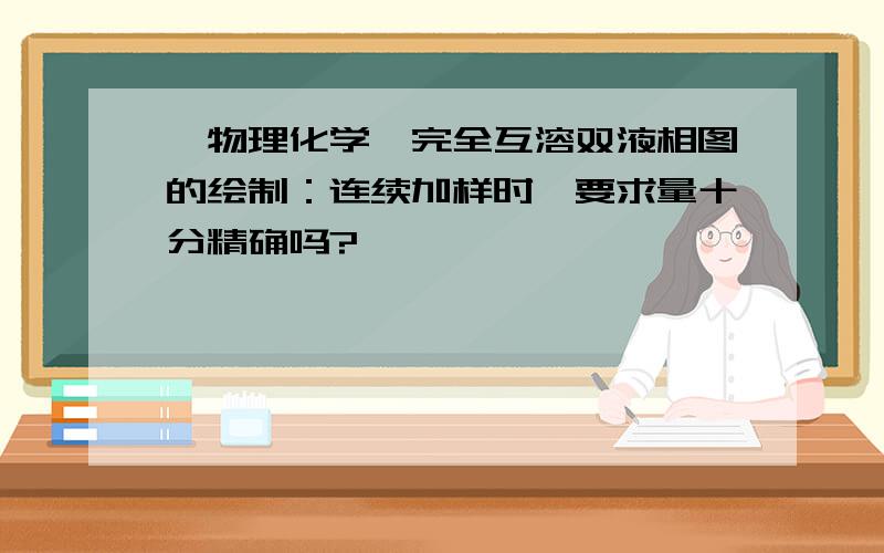 【物理化学】完全互溶双液相图的绘制：连续加样时,要求量十分精确吗?