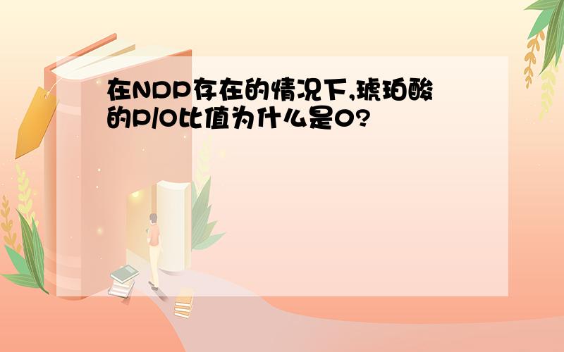 在NDP存在的情况下,琥珀酸的P/O比值为什么是0?