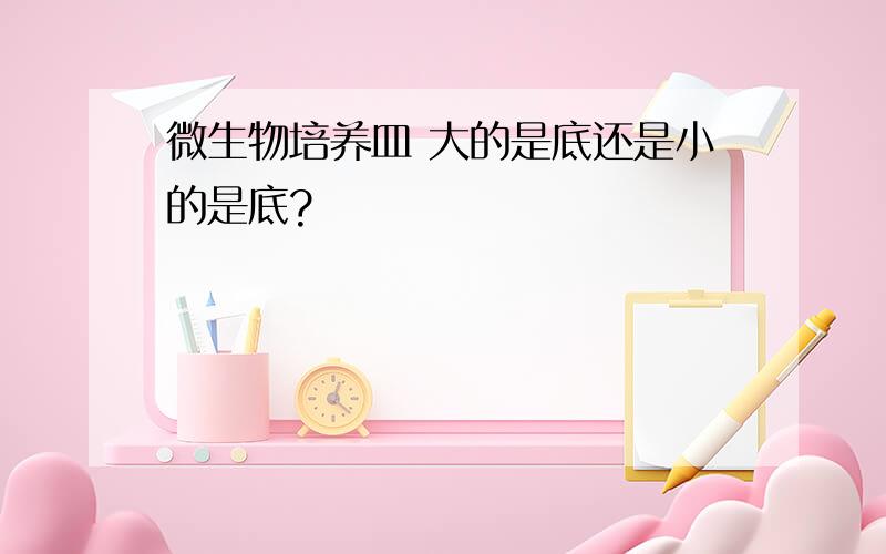 微生物培养皿 大的是底还是小的是底?