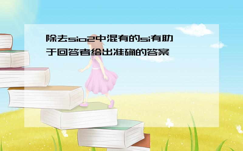 除去sio2中混有的si有助于回答者给出准确的答案