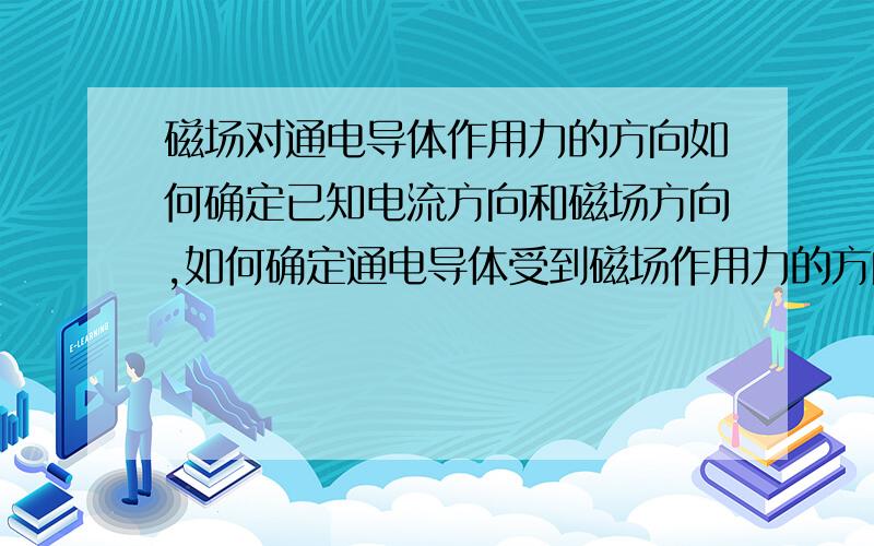 磁场对通电导体作用力的方向如何确定已知电流方向和磁场方向,如何确定通电导体受到磁场作用力的方向