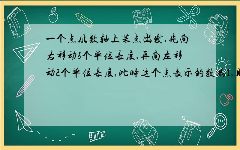 一个点从数轴上某点出发,先向右移动5个单位长度,再向左移动2个单位长度,此时这个点表示的数为1,则起点表示得数是（）