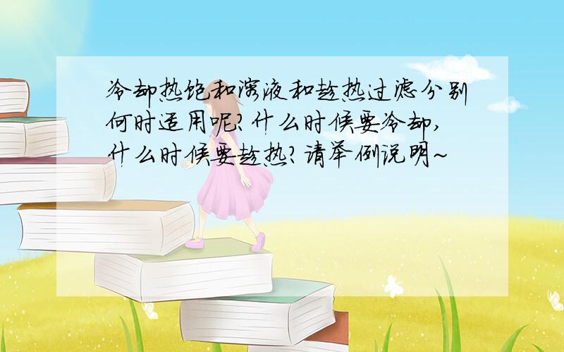 冷却热饱和溶液和趁热过滤分别何时适用呢?什么时候要冷却,什么时候要趁热?请举例说明~