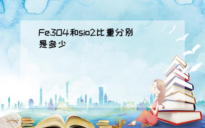 Fe3O4和sio2比重分别是多少