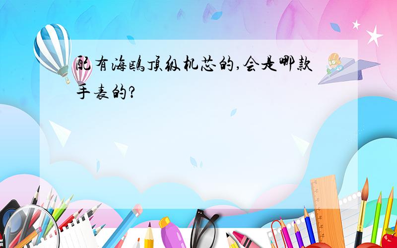 配有海鸥顶级机芯的,会是哪款手表的?