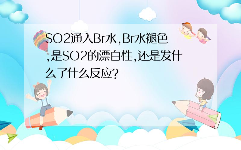 SO2通入Br水,Br水褪色,是SO2的漂白性,还是发什么了什么反应?