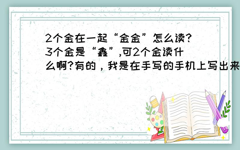 2个金在一起“金金”怎么读?3个金是“鑫”,可2个金读什么啊?有的，我是在手写的手机上写出来的，我在《新华字典》里边也是查不到这个字，奇怪！