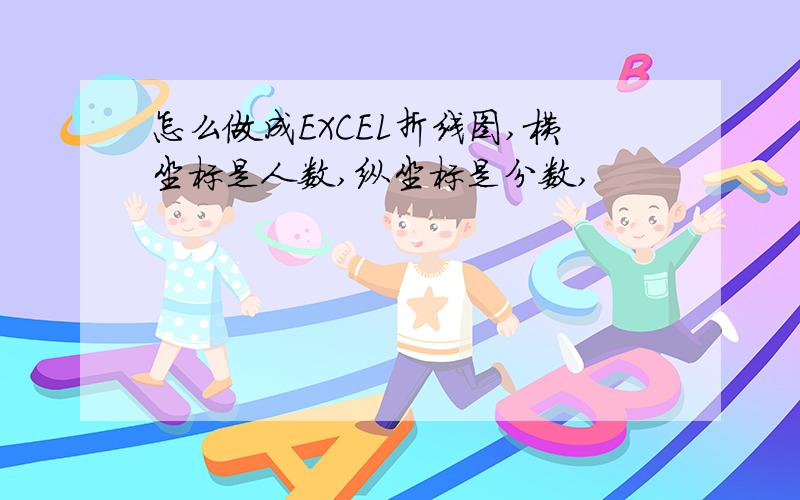 怎么做成EXCEL折线图,横坐标是人数,纵坐标是分数,